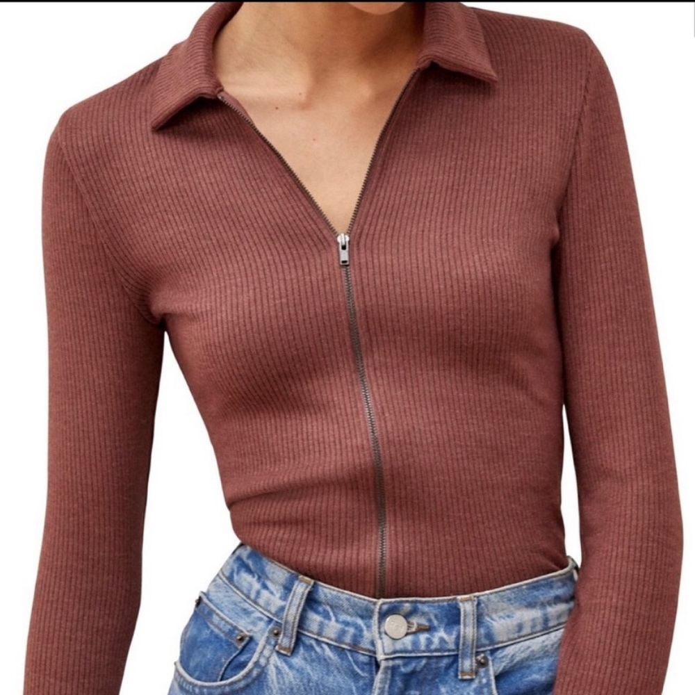 Reformation Grier Zip up sweater